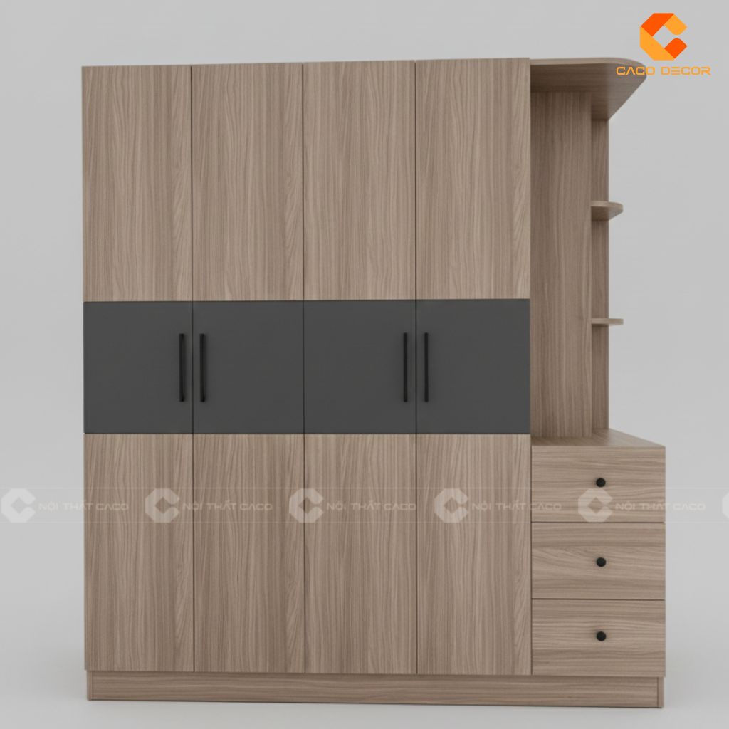 Hình ảnh tủ quần áo 3D hiện đại